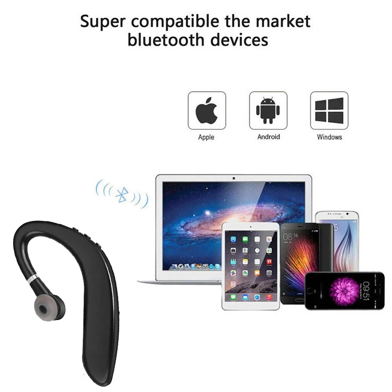 Wireless Headset Bluetooth 5.0 Earphone HiFi Stereo Waterproof Business Headphone Earpiece Handsfree With Mic for Huawei Xiaomi