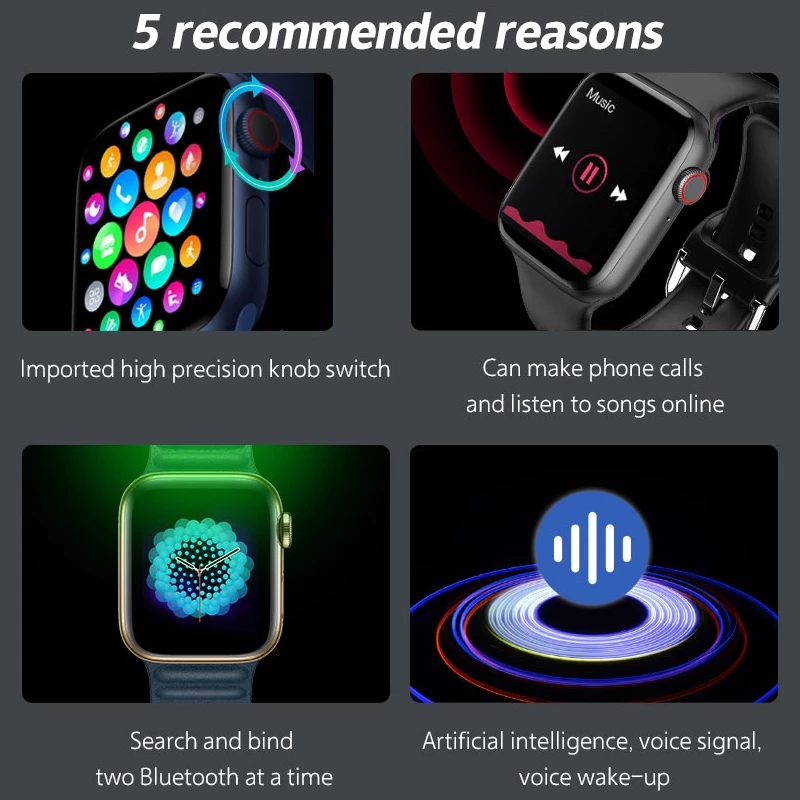 Original I7 Pro Max IWO Smartwatch Phone Call Custom Watch Face Sport Waterproof Man Women Smart Watch Series 7 For Apple Xiaomi