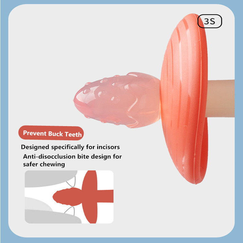 1PC Baby silicone grinding stick, toddler soothing toy, anti eating hand tool, baby mushroom chew toy grinding stick