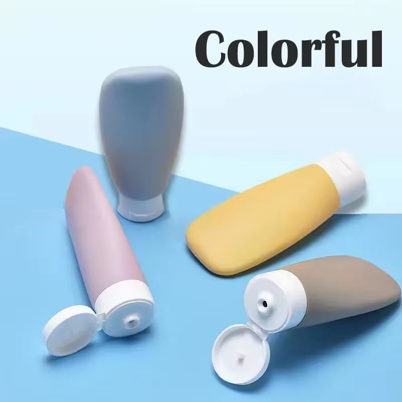 4 PCS Morandi Squeeze Bottle Portable Skincare Product Travel Dispensing Bottle