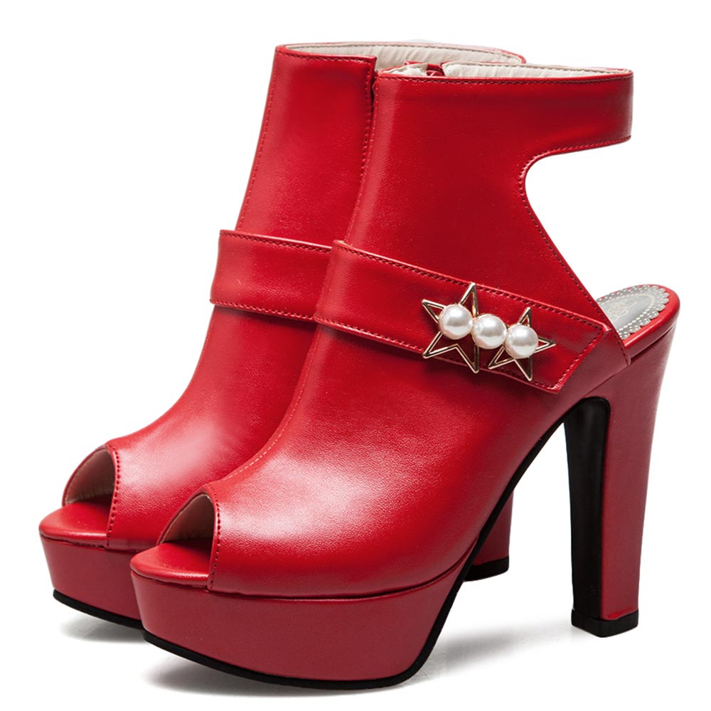 Fish mouth shoes ladies summer new fashion waterproof platform platform high heel sandals large size female shoes