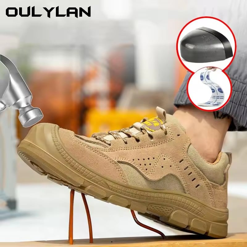 Lightweight Comfortable Protect Safety Shoes Men Puncture-Proof Spark Proof Wear-resistant Anti-slip Work Shoes Men's Shoes