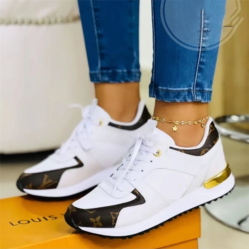 Women's sneakers 2024 shoes thick-soled sports ladies breathable running walking sneakers low-cut color matching women's shoes