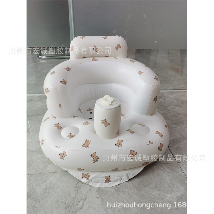 Inflatable Baby Seat for Babies 3-36 Months,Built in Air Pump Children Baby Sofa,Bumbo Seat for Learning to Sit,Feeding,Camping
