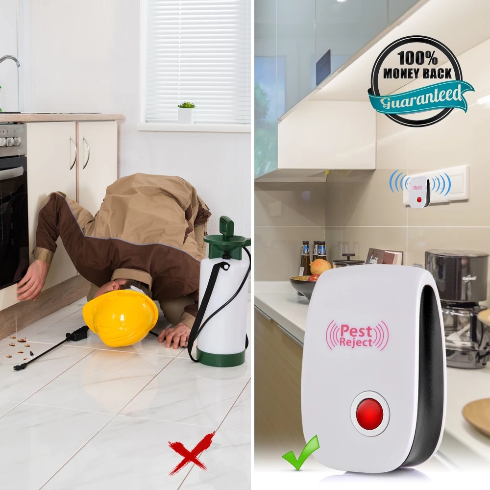 EU UK US PLUG Electronic Ultrasonic Pest Repeller Mosquito Rejector Mouse Rat Mouse Repellent Anti Mosquito Repeller