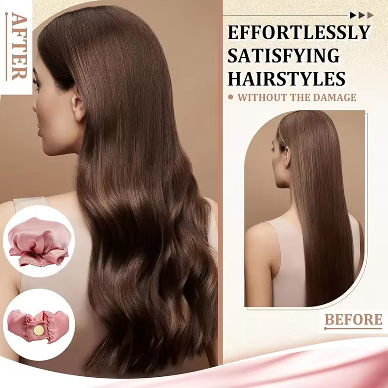 6 Pcs Set Heatless Hair Curler,Satin Heatless Curling Set, Heatless Curls Headband, Overnight Curling Headband