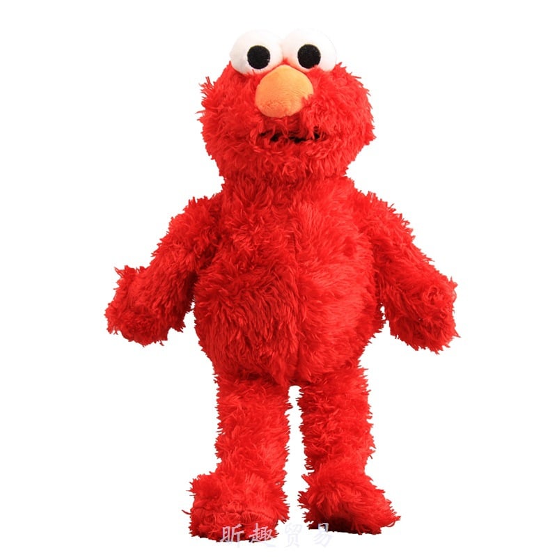 Sesame Street Elmo Cookie Monster with Plastic Eyes Soft Plush Toy Cartoon Fluffy Stuffed Dolls 33 CM Kids Gift
