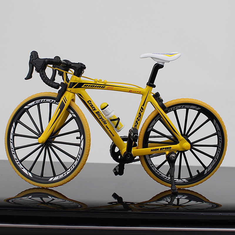 1:10 Diecast Bicycle Alloy Miniature Finger Racing Boys Bike Model Ornament Living Room Kids Gift Children Toy Office Crafts