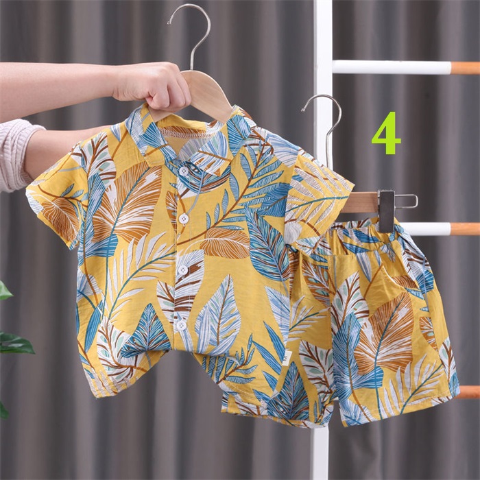 Kids 2pcs clothing set children boys cartoon shirt shorts new baby fashion cotton suit