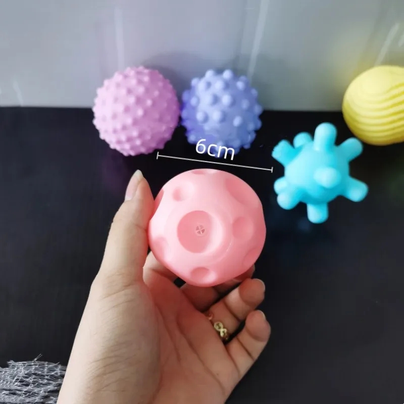 6PCS Baby Toy Ball Set Develop Baby's Tactile Senses Toy Baby Touch Hand Ball Toys Soft Training Massage Ball Children Toy
