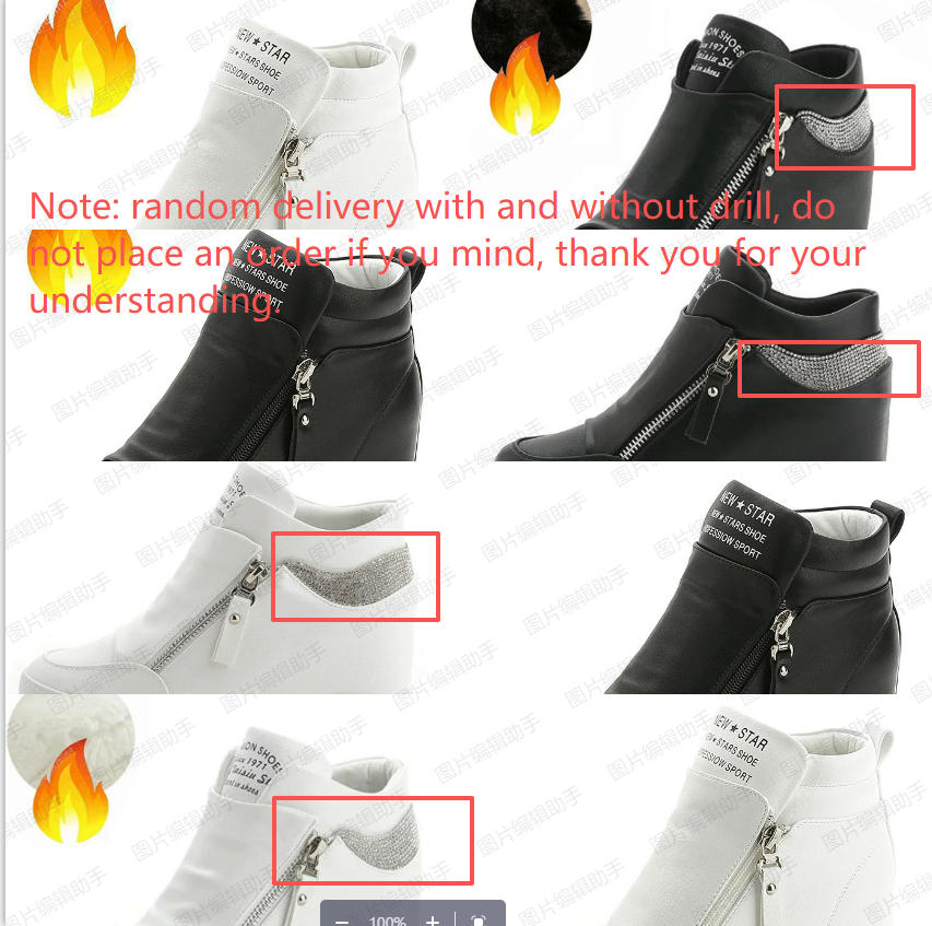 Winter Black White Hidden Wedge Heels sneakers Casual Shoes Woman high Platform Shoes Women's High heels wedges Shoes For Women