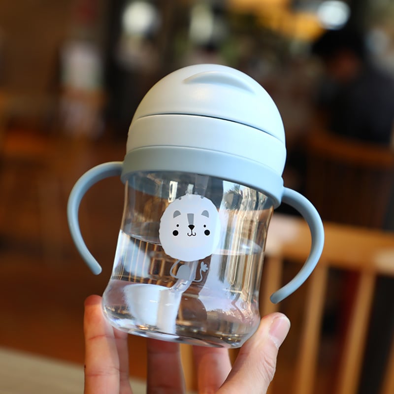 250ml Baby Feeding Cup with Straw Children Learn Feeding Drinking Bottle Kids Training Cup with Straw