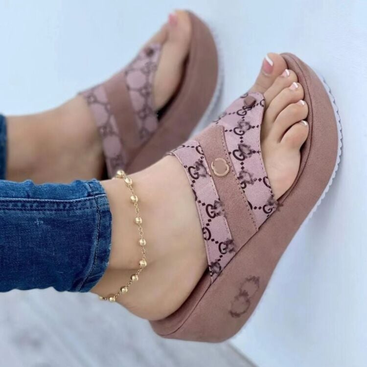 New Wedge Heel Platform Sandals Women's Roman Shoes Flat Large Size Sandals
