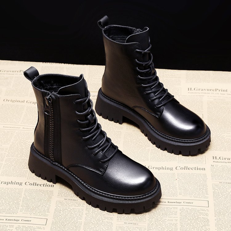Martin boots new female boots round toe ladies motorcycle boots rider boots wedges