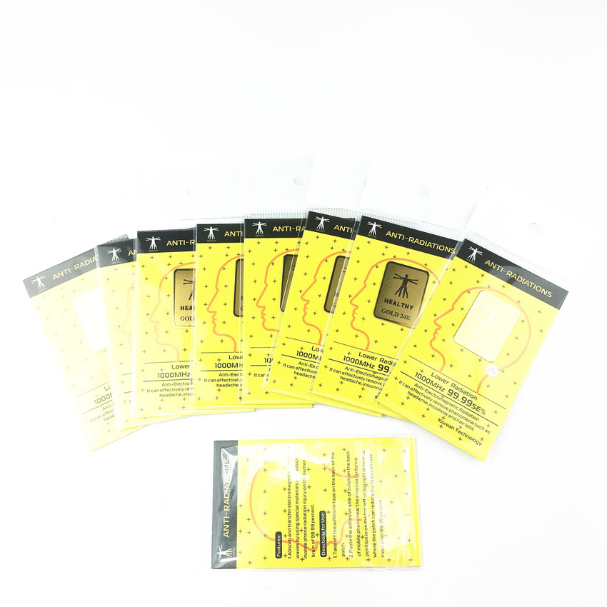 5G EMF protection Amazon 24K double square / radiation protection mobile phone radiation elimination sticker