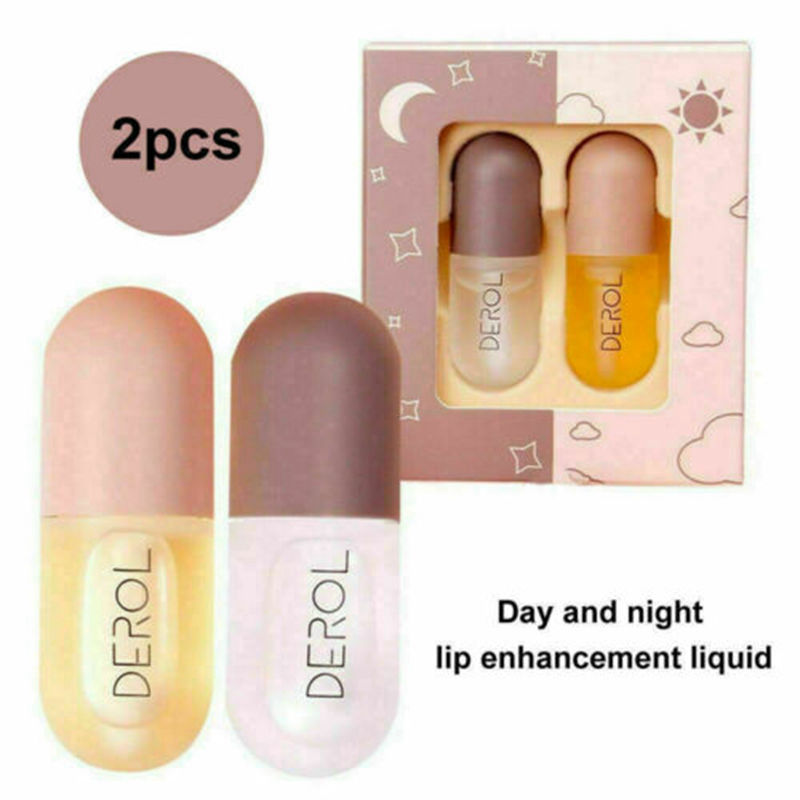 2pcs/set Lip Plumper Extreme Lip Gloss Maximizer Plump Volume Bigger Lip Moisturizing