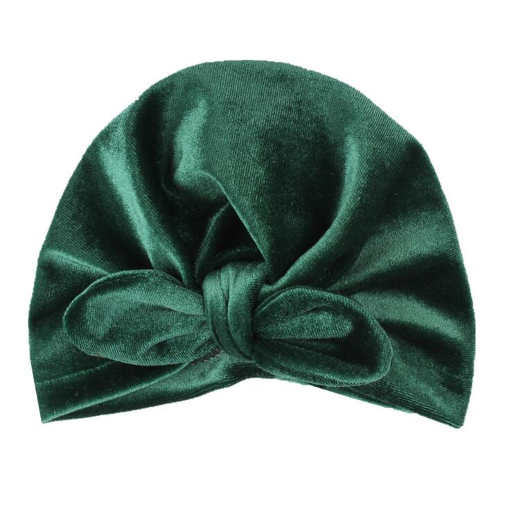 New Velvet Rabbit Ears Indian Hat Bandanas Baby Girls Kids Turban Headband Hair Head Band Wrap Accessories For Children Headwrap