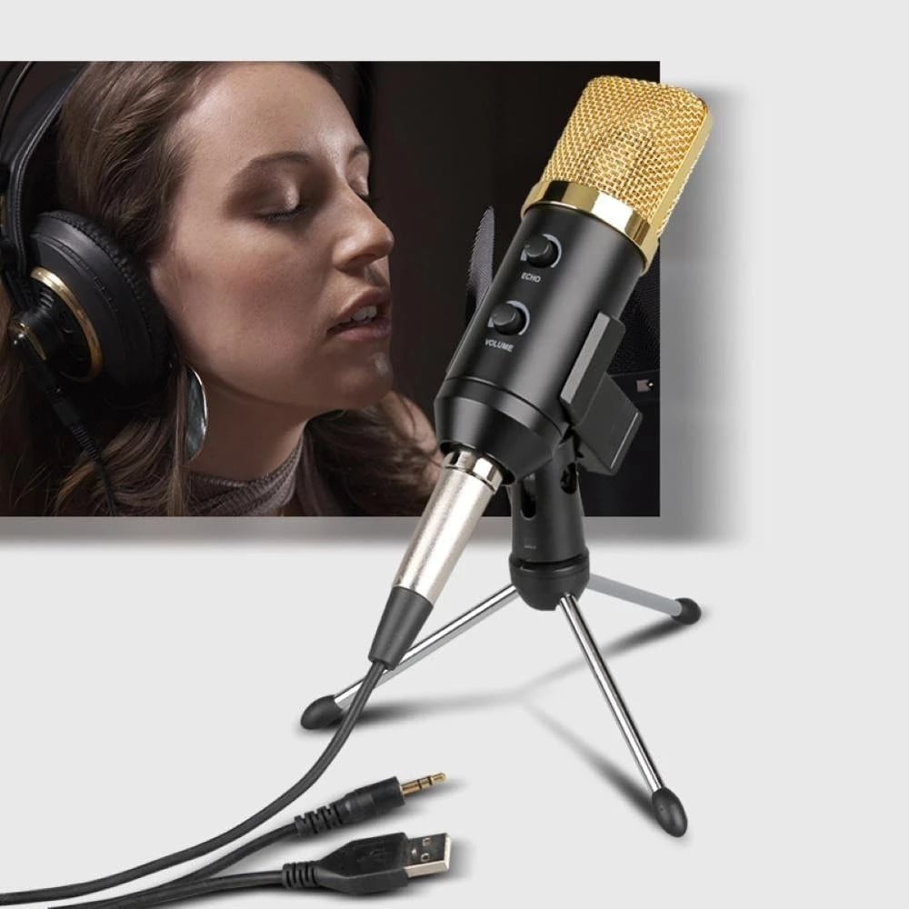 Condenser Microphone Studio Sound 3.5mm Wired Vocal Recording Microphone Broadcast And Studio Shock Mount Radio Microphones