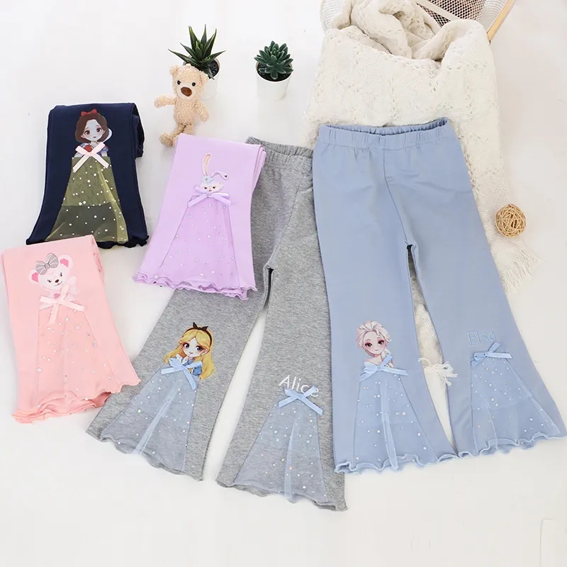 Girls' flared pants, new children's outerwear pants, versatile pants for small and medium-sized children, casual pants