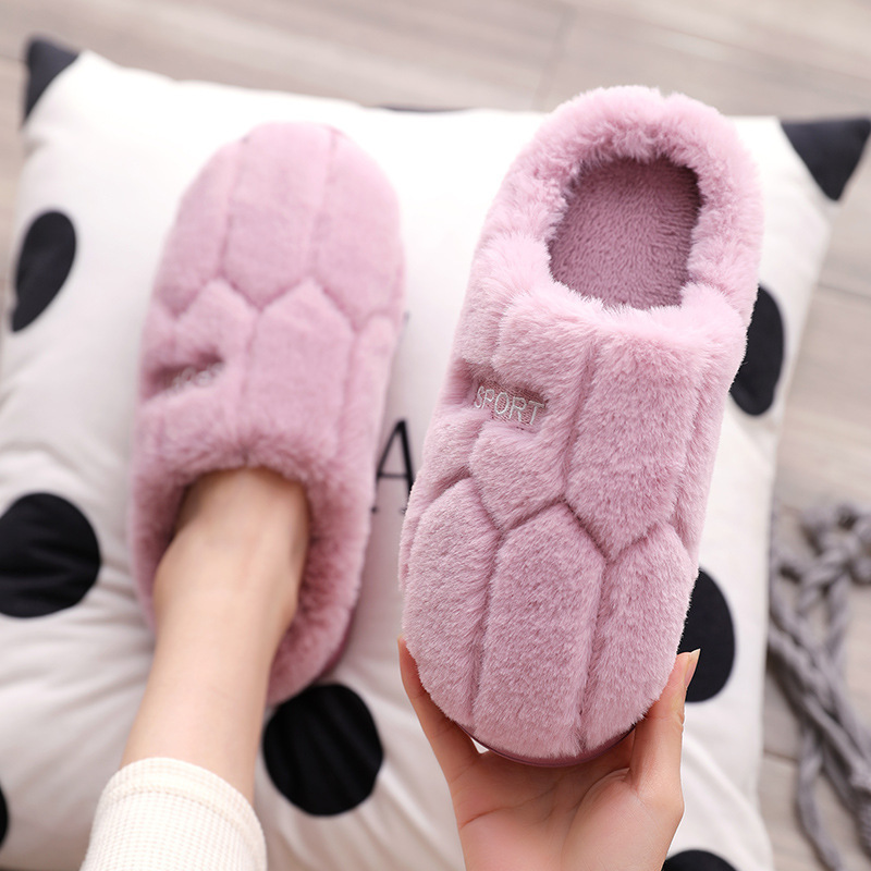New style slippers soft-soled suede indoor half-bag with silent cotton slippers, household indoor wooden floor non-slip