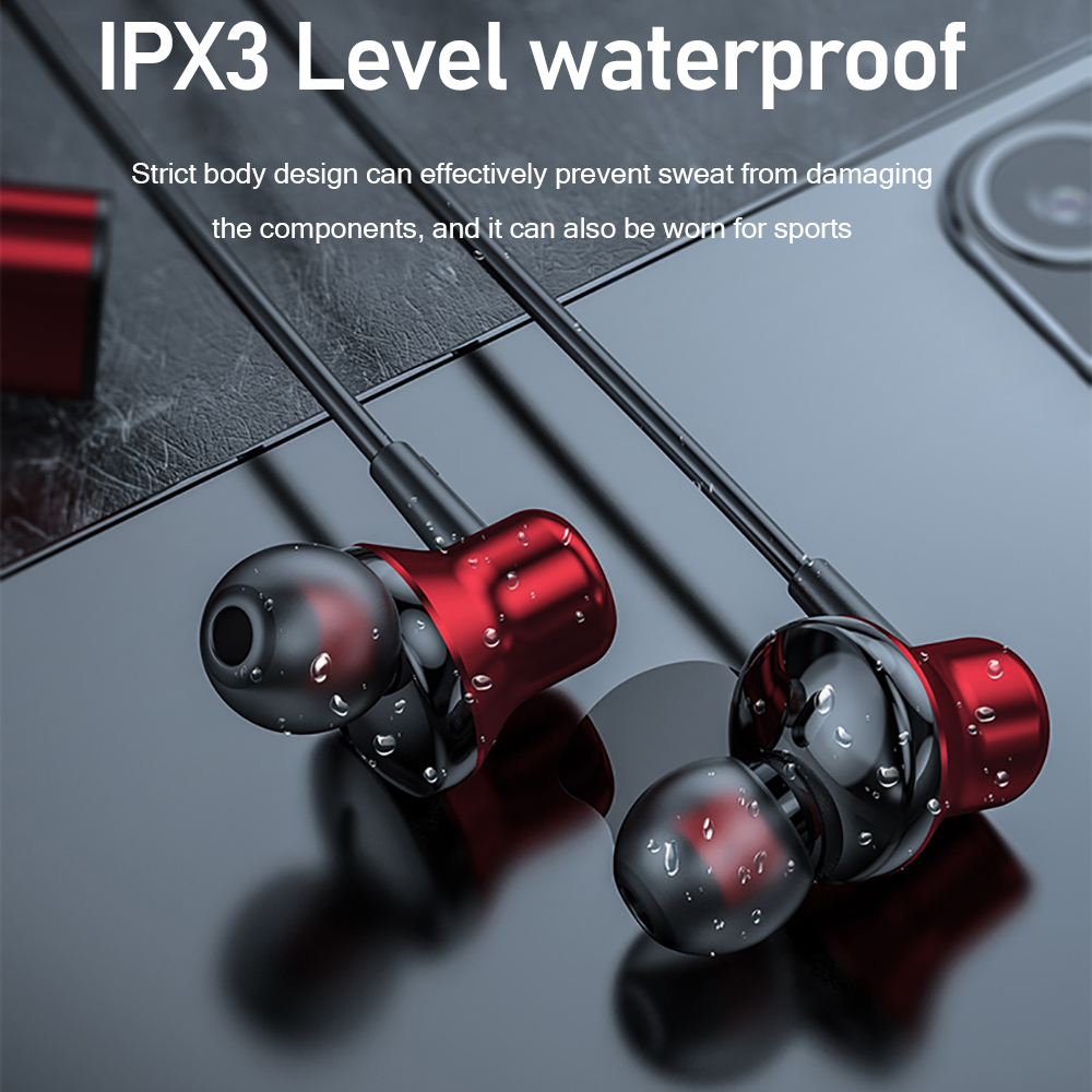 NEW 5.1 Bluetooth Headphon 100 Hours Playback Bass In Ear Headset Wireless Earphon Neckband Waterproof Headphones TF Card Magnet