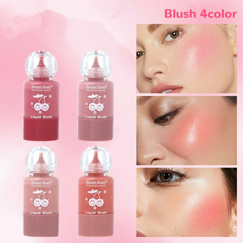 1PC Small feeding bottle liquid powder blusher press dropper Korean bubble powder blusher beauty makeup clear makeup women