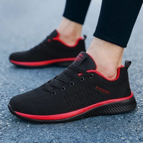 Men Running Walking Knit Shoes Women Fashion Casual Sneakers Breathable Sport Athletic Gym Lightweight
