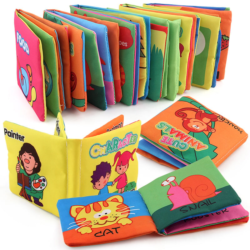 New Infant Educational Cloth Book Letter Pattern Cognitive Baby Toy Learning Infant Book Development Boys Girls Newborn Animal