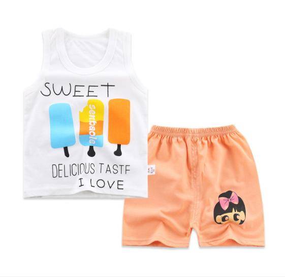New Baby Boy Summer Mickey Clothes Infant Newborn Boy Girl Clothing Set Sports Tshirt+ Shorts Suits