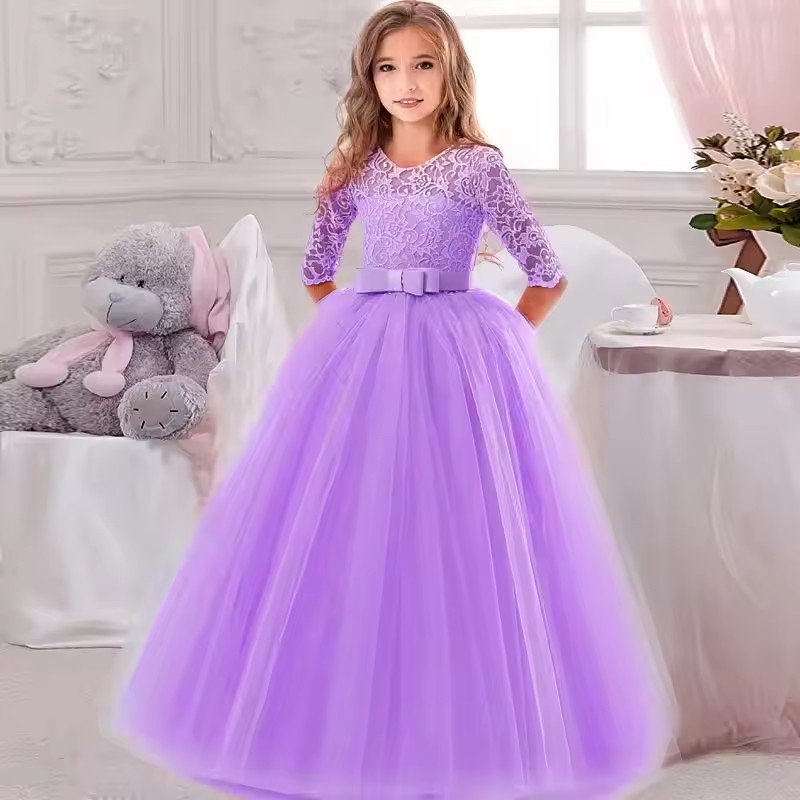 1pc Children's Princess Girl Party Dress Children's Christmas Dress Girl Birthday Dress