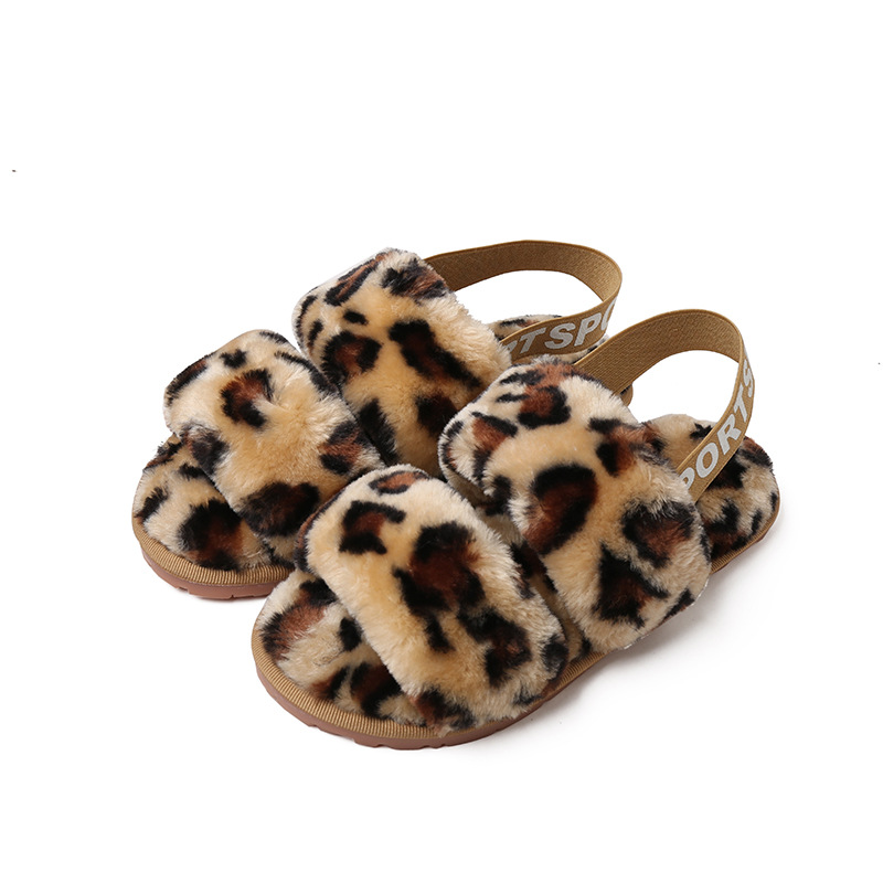 Women's oversized plush slippers, indoor floor mops with elastic bands, open toe warm cotton slippers