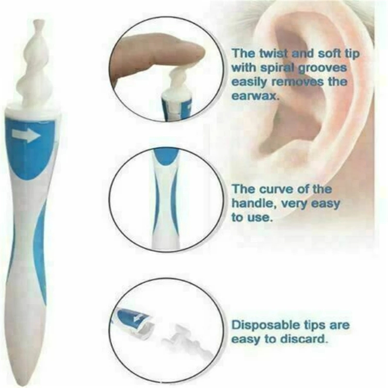 Ear cleaner wax remover remover spiral swab picking tool set