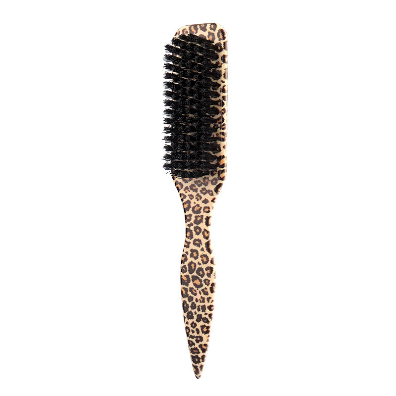 Boar Bristle Slick Back Hair Brush for Sleek Ponytail Bun & Smoothing Baby Hairs, Flyaways, Edge Control - Backcombing & Teasin