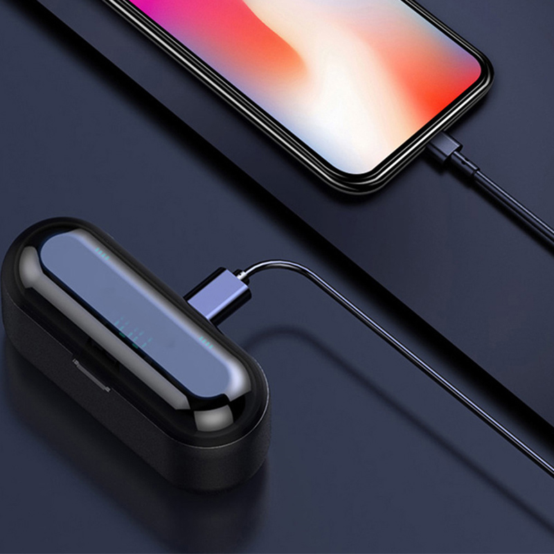 F9 TWS Wireless Bluetooth Earphone Headphone Sport Touch Mini Earbuds Stereo Bass Headset with 2000mAh Charging Case Power Bank