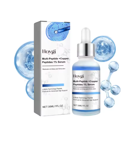 Blue Copper Peptide Serum Anti Wrinkle Shrink Pores Skin Care Rejuvenation Hyaluronic Acid Brightening Spot Moisturizing Serum