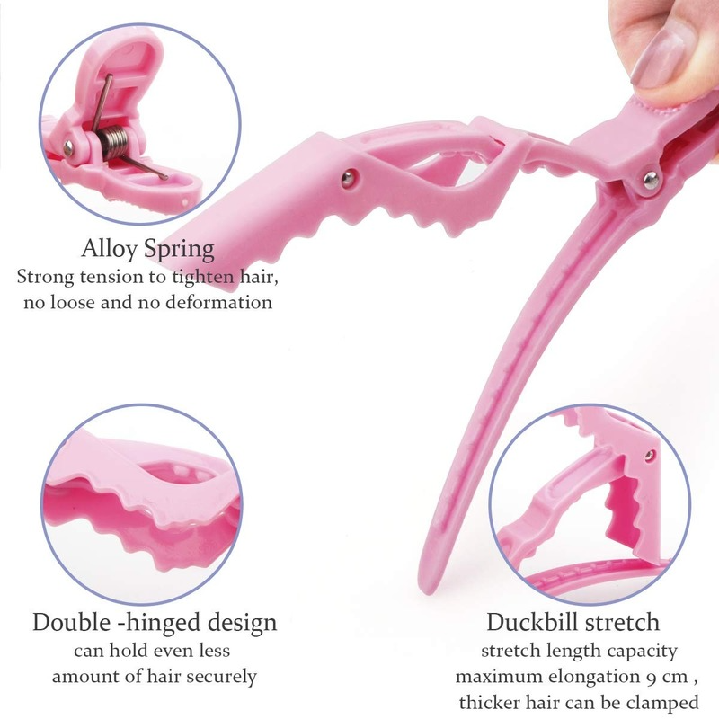 6pcs/lot Plastic Hair Clip Hairdressing Clamps Claw Section Alligator Non-slip Barber for Salon Styling Hair Accessories Hairpin