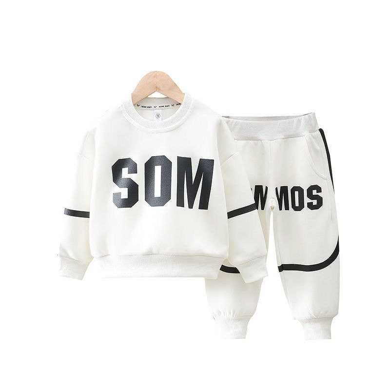 Spring Autumn Boys Clothing Set New Children's Baby Top and Pants Two Piece Boys Long Sleeve Sweater Set Kids Clothes Suit