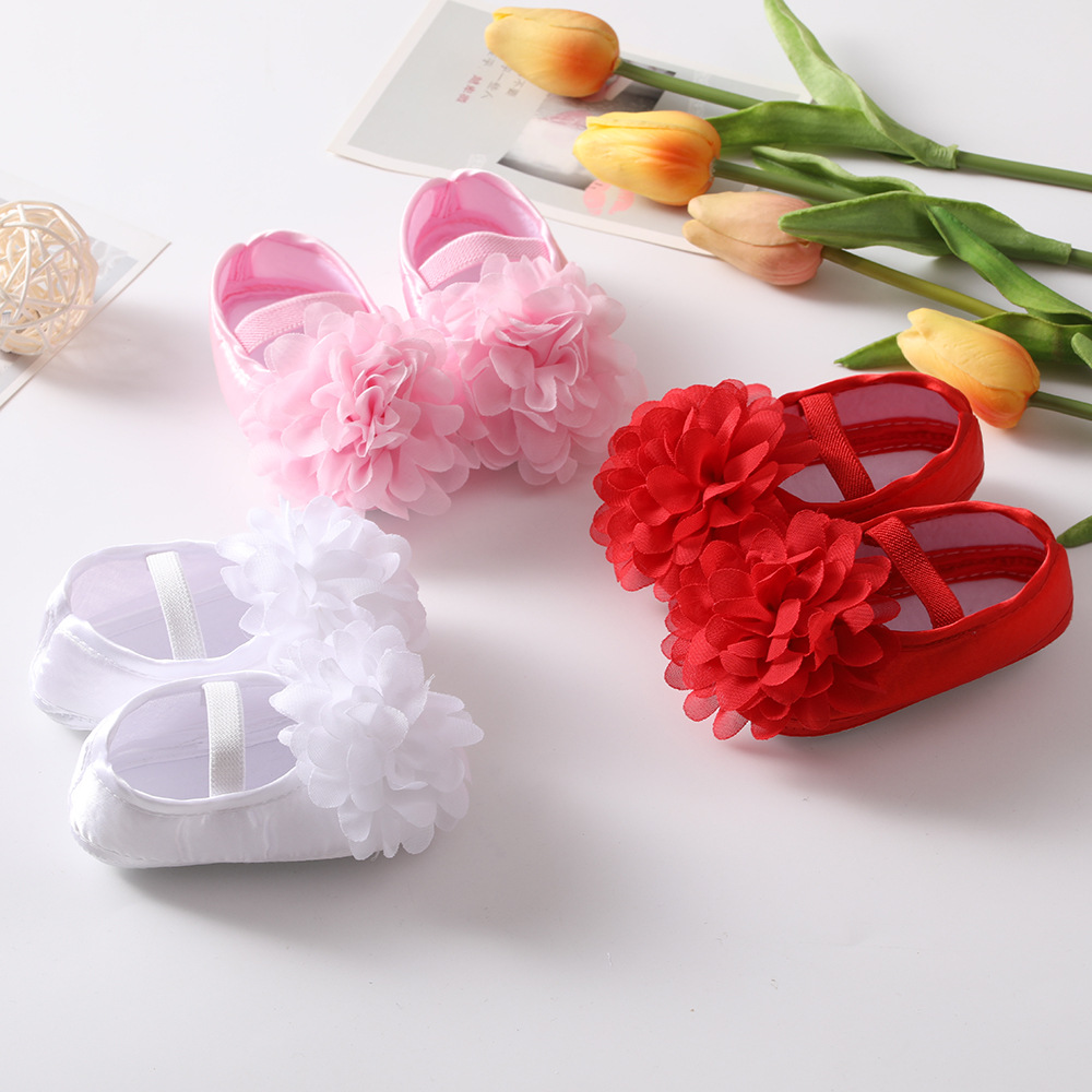 Summer new baby shoes headband suit flowers cute princess shoes 0-3-6-9-12 months baby shoes soft bottom non-slip princess shoes
