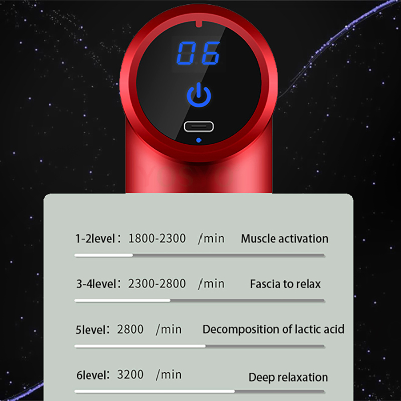 Fascia Muscle Relaxation Pocket Massage Stick Mini LCD 20 Gears Fitness Body Masseur Shoudler Pain Remove