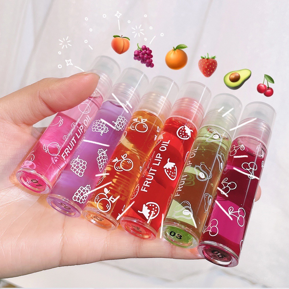 Dribbling Lip Oil Moisturizing&Moisturizing lipstick Liquid Moisturizing Rolling Ball Mouth Oil Colorless and Transparent Fruit