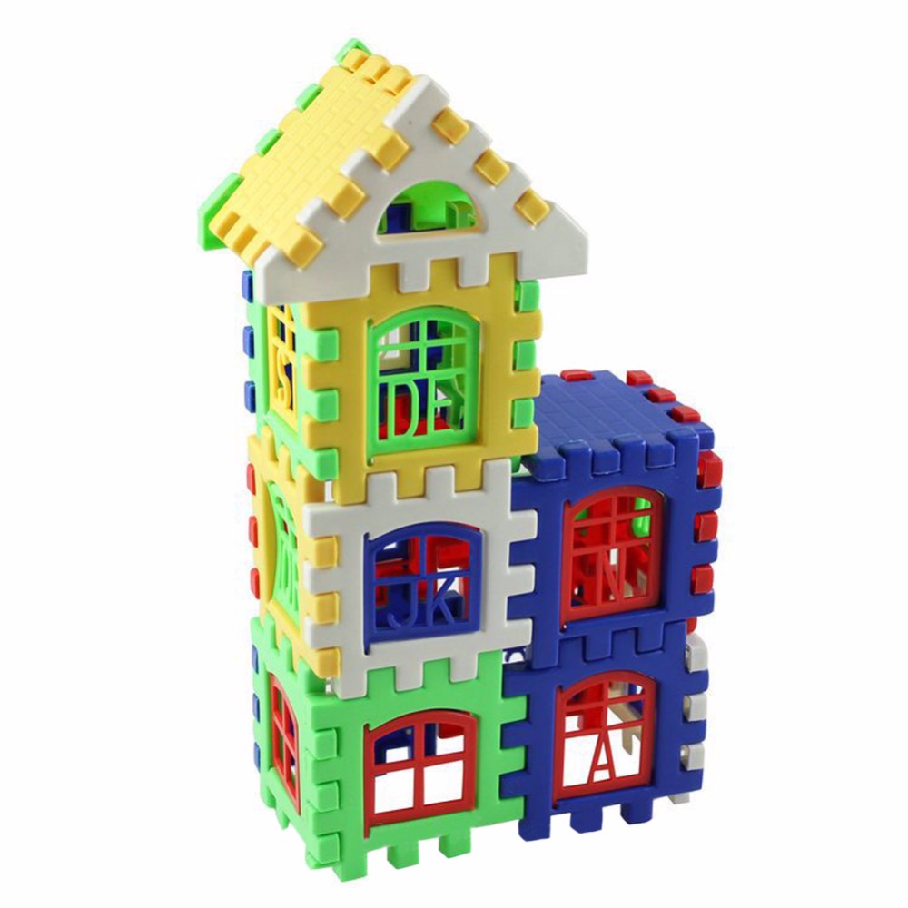 24 /Set Baby Kids House Building Blocks Educational Learning Construction Developmental Toy Set Brain Game Toy