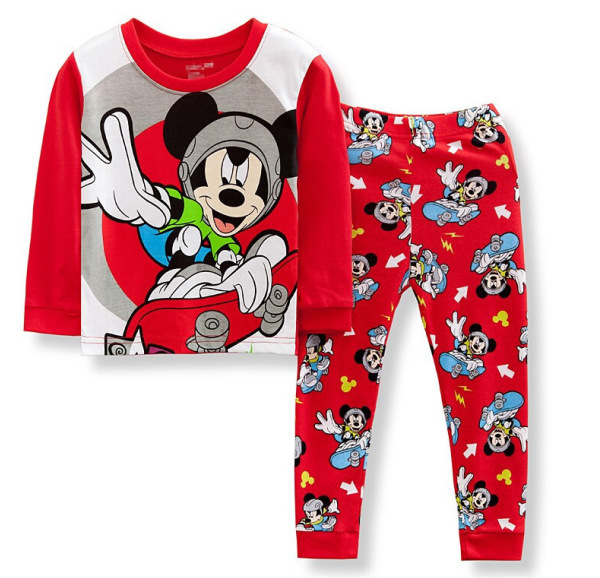 Children Clothing Sets Baby Boys Sleepwear Clothes Kids Cartoon Mickey Minnie Mouse Cars Pajamas Set Girl Pijamas Spring Pyjamas