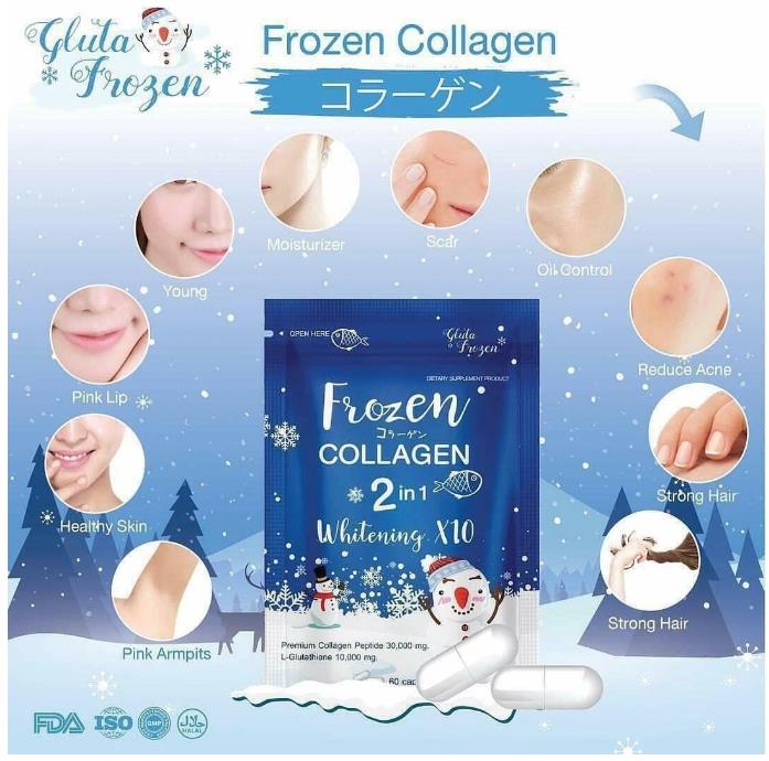 2 in1Frozen Collagen Whitening Younger Brightening Reduce Acne Freckles Skin Bright Whitening Antioxidant Frozen Collage