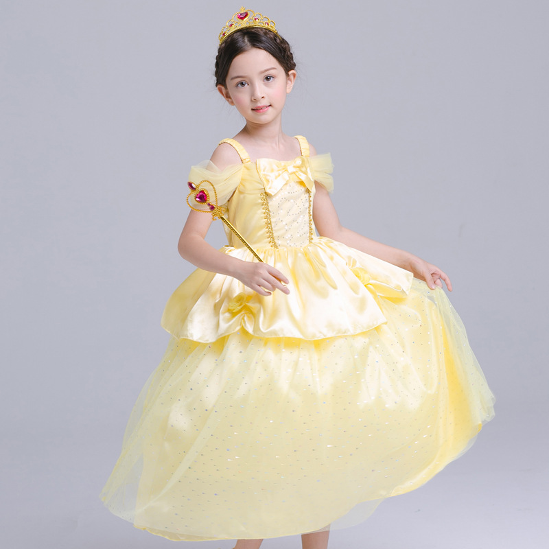 new children's Halloween dress up evening dress Belle Princess dress Belle Princess dress son