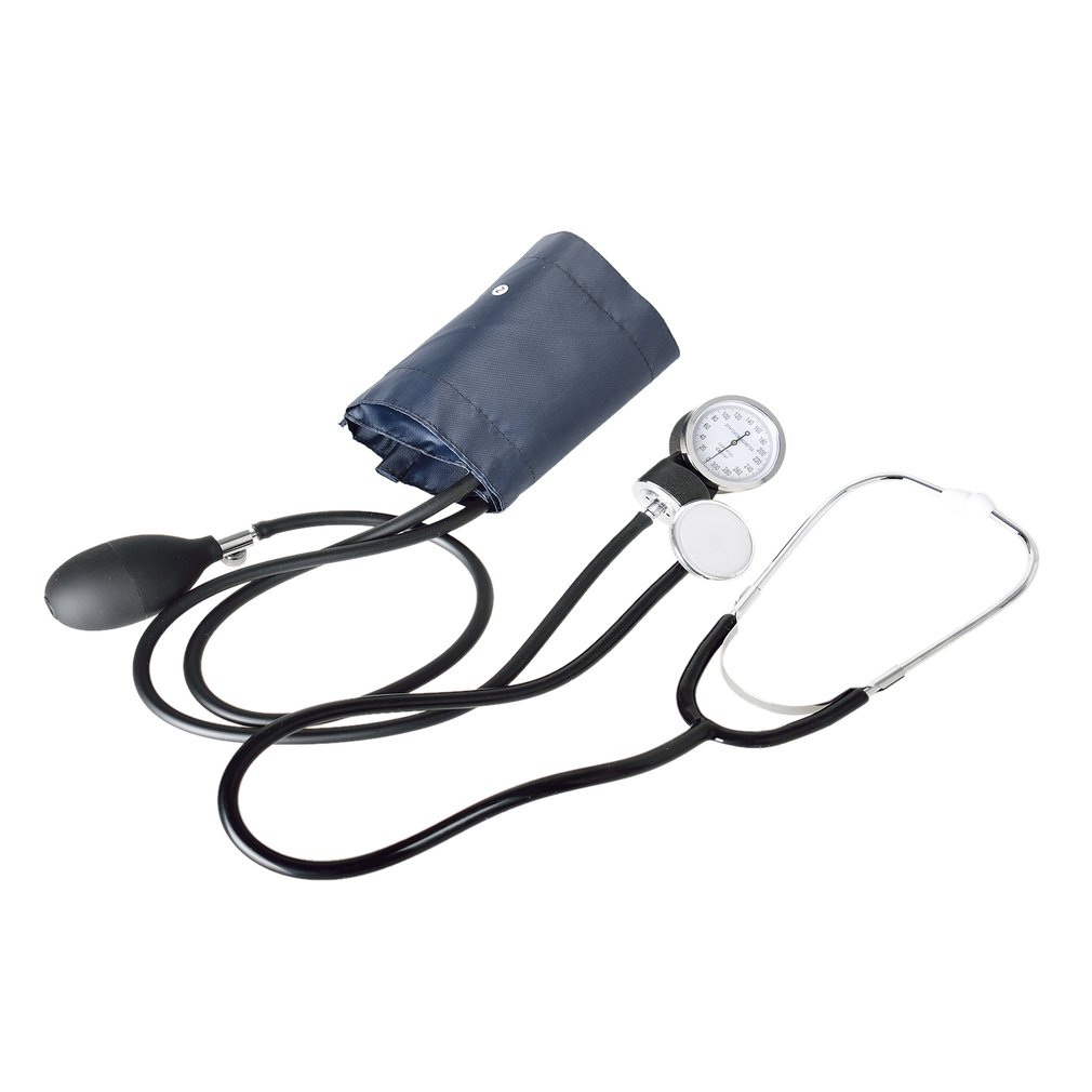 Professional Stethoscope With Meter Mercury Sphygmomanometer Blood Pressure Watch Monitor Doctors Nurse Medical Stethoscope Cuff