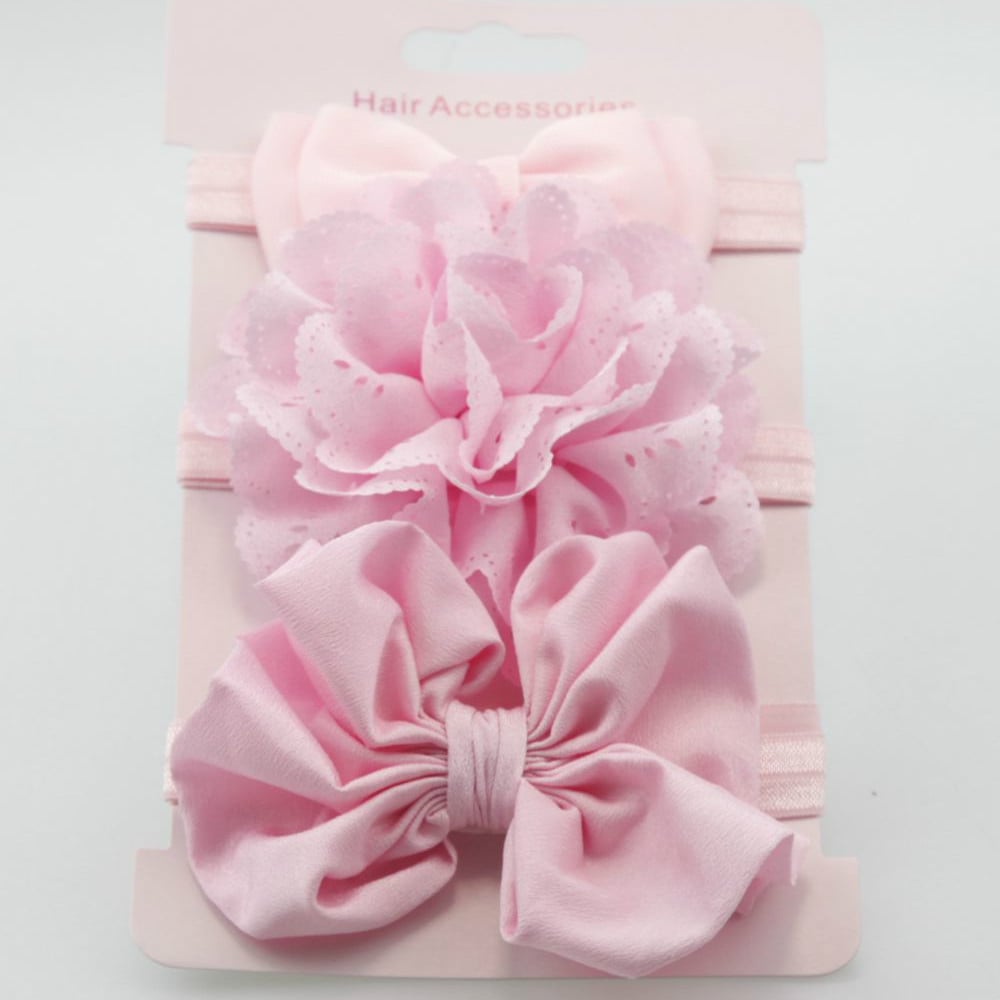 3Pcs Baby Elastic Flower Headband Rubber