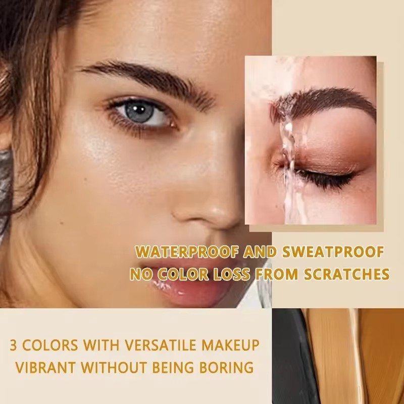 1 Set Eyelashes and Eyebrow Tint Dye Eyebrow Dye Waterproof Long-lasting Eyebrow Brow Kit Semi Permanent Eyebrow black brown