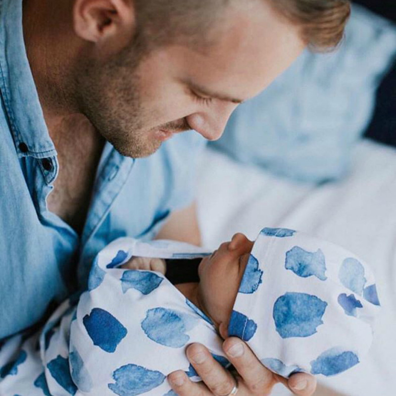 Baby Sleeping Bag Knotted Tire Cap 2-piece Baby Sleeping Bag Newborn Cocoon Printing Sleeping Bag Set 0-March