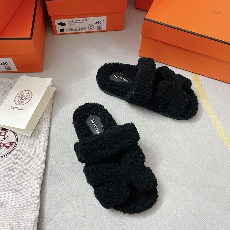 HERMES Slippers Waterproof Slippers Woman Men Indoor Slippers Lovers Home Slipper Thick Sole Femael Kitchen Shoes