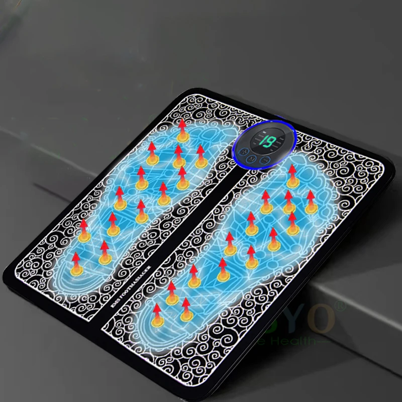 BIG SALE Foot Massger Sole Massage Pad Feet Muscle Stimulation 8 Modes 19 Level Relaxation USB Charging